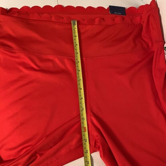 NWT Crown & Ivy Lounge Scallop Red Leggings Women’s Size XXL - Picture 3 of 8